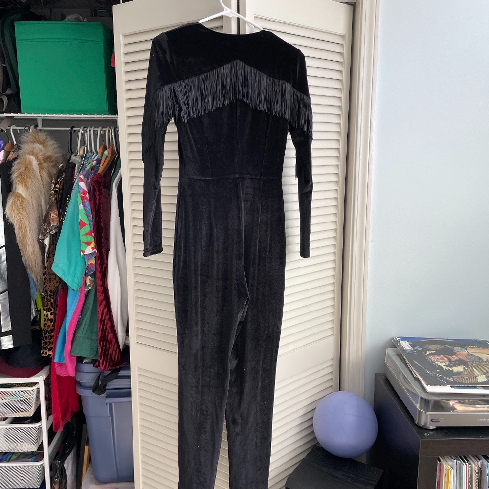 Fashion Brand Company Black Fringe Jumpsuit - Picture 3 of 4